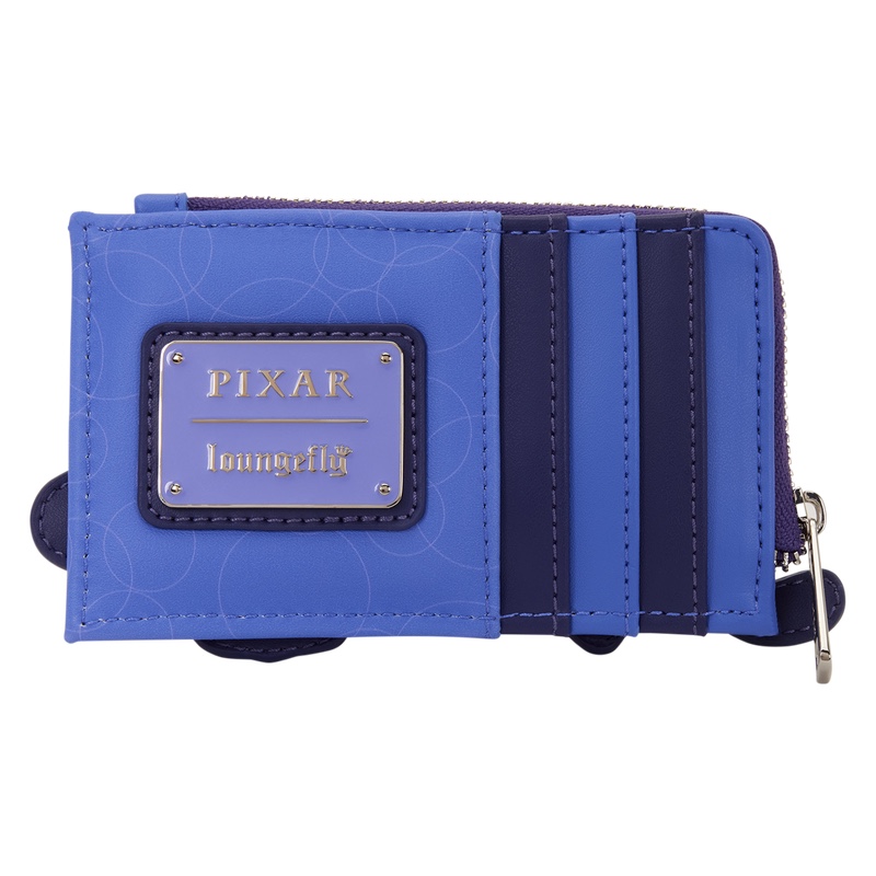 Back of the Ennui card holder with four card slots and Pixar Loungefly label