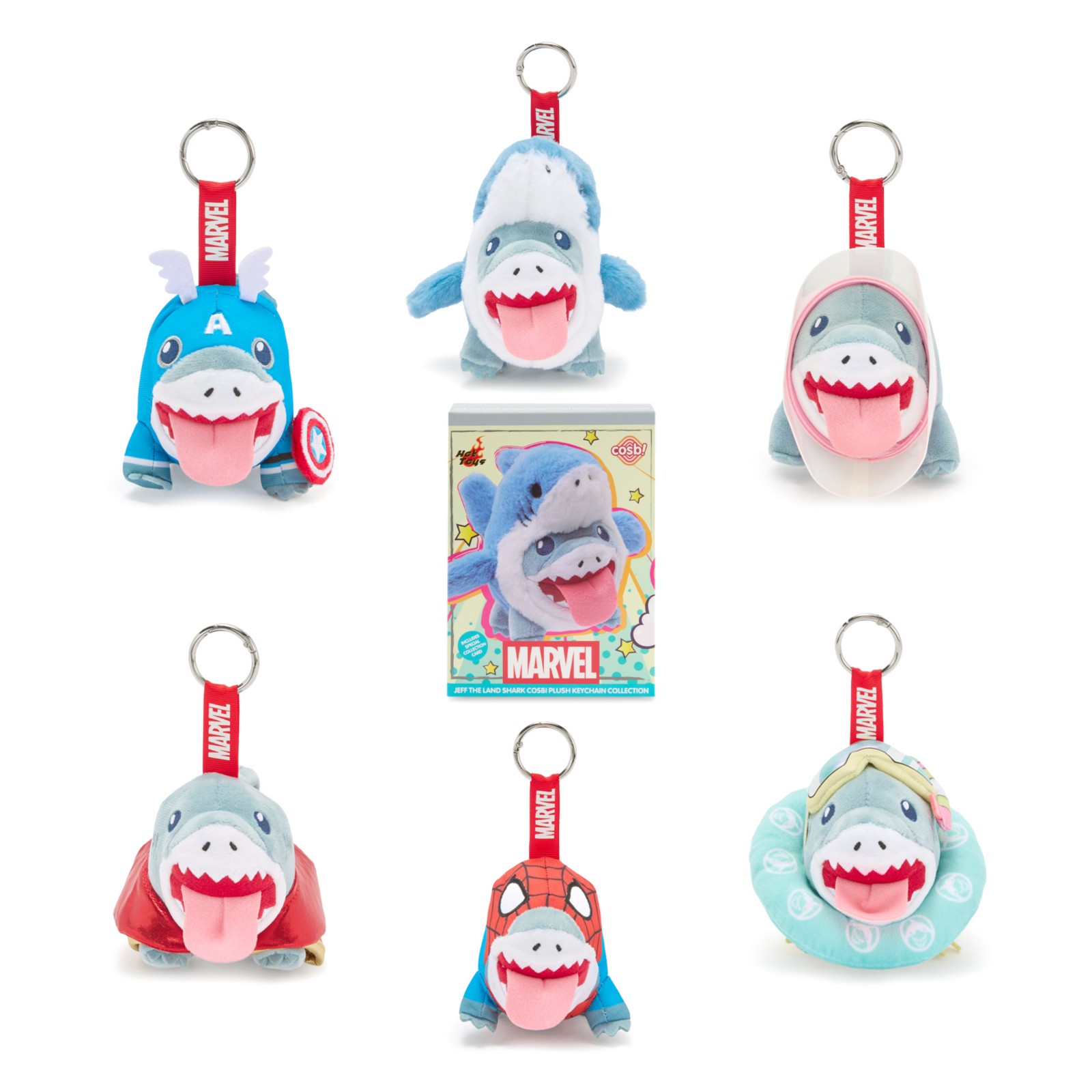 Jeff the Land Shark Cosbi mystery plush keychain collection