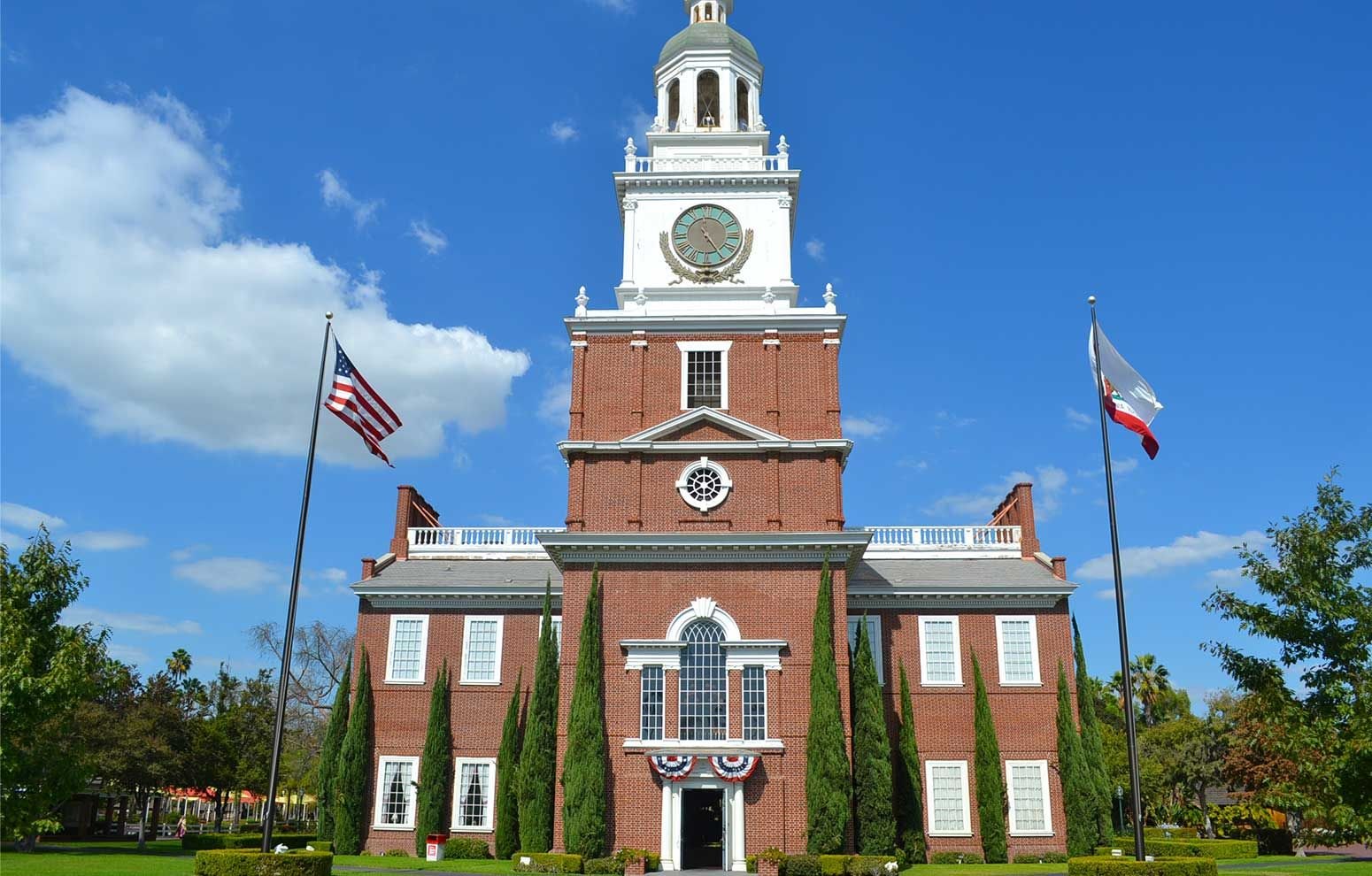 Independence Hall at Knott's Berry Farm for the park's America 250 celebration