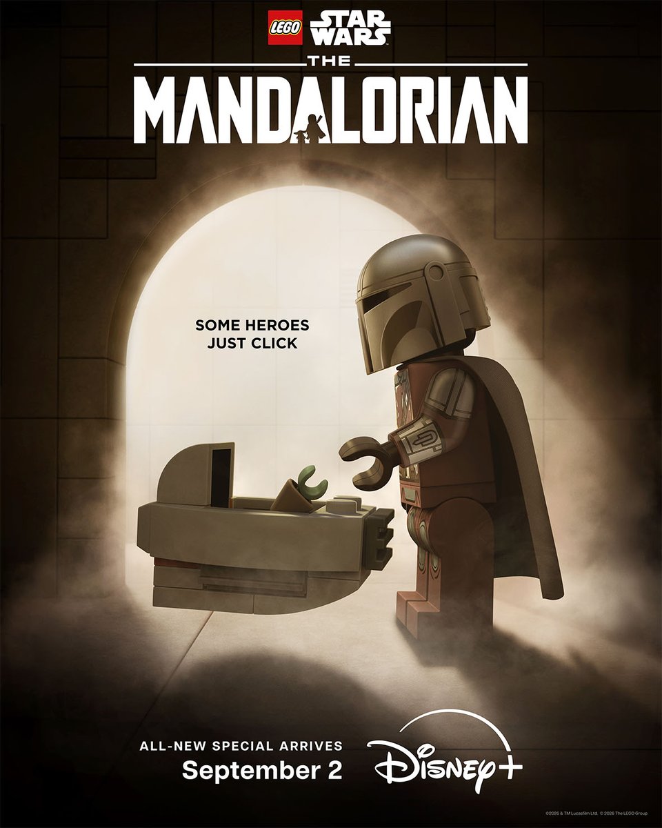 LEGO Star Wars The Mandalorian special key art with Din Djarin and Grogu