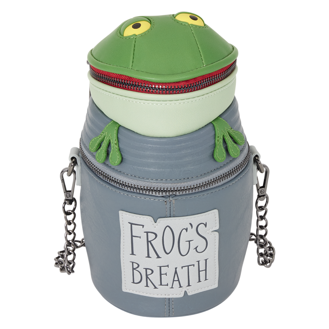 Loungefly Frog’s Breath figural crossbody bag shaped like Sally’s ingredient jar