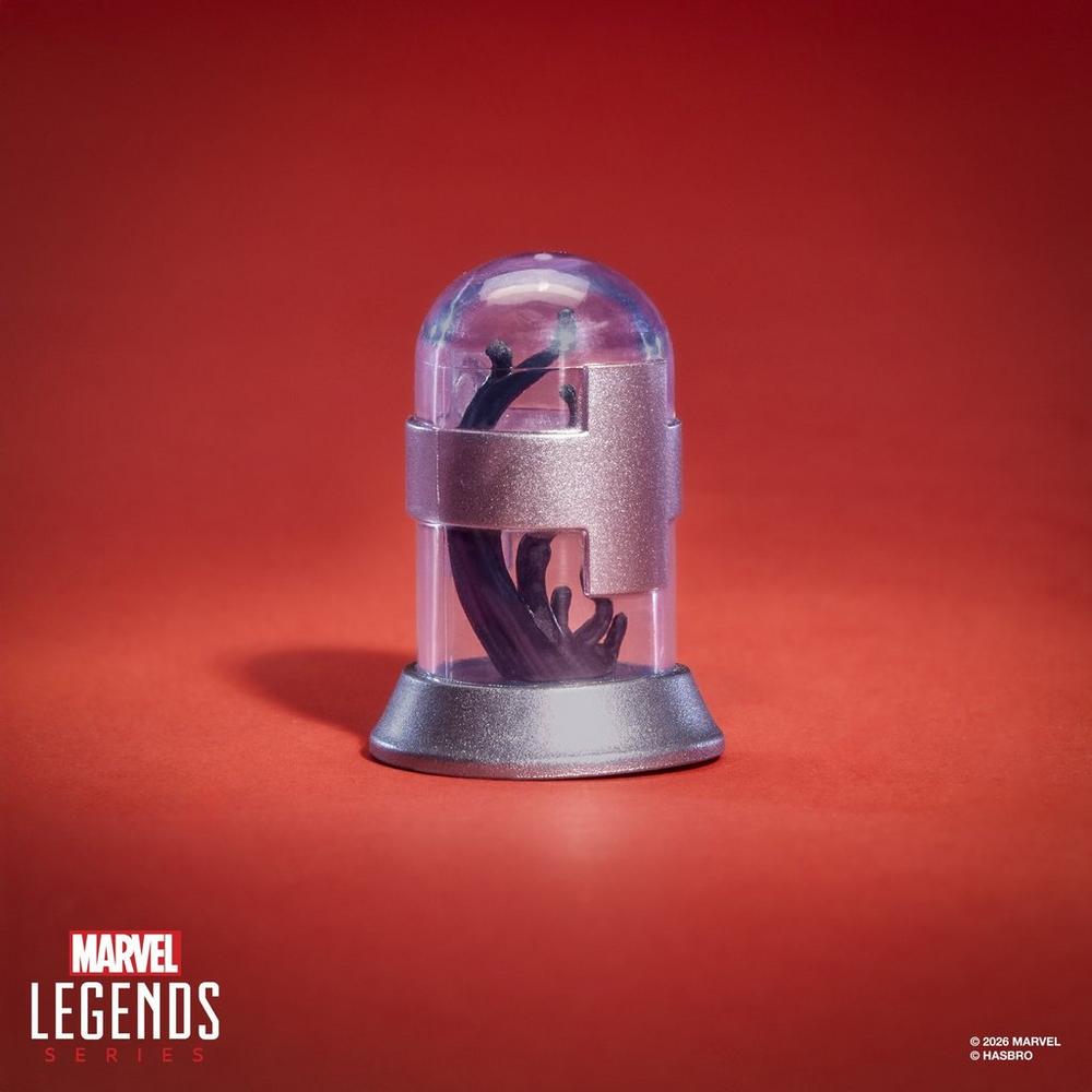Display container holding a trapped symbiote piece