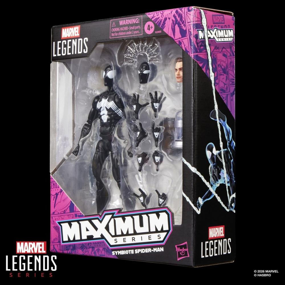 Marvel Legends Maximum Series Symbiote Spider-Man package side