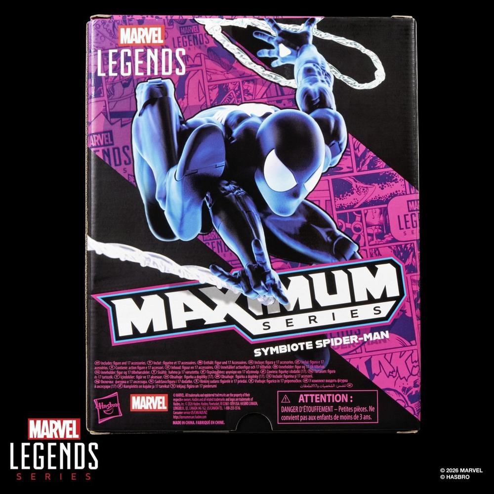 Marvel Legends Maximum Series Symbiote Spider-Man package back