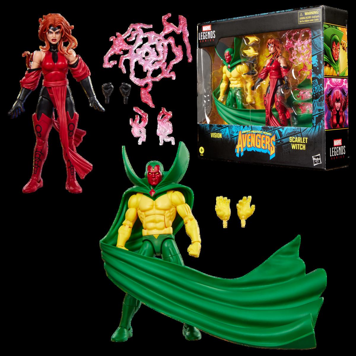 Vision and Scarlet Witch figures posed together