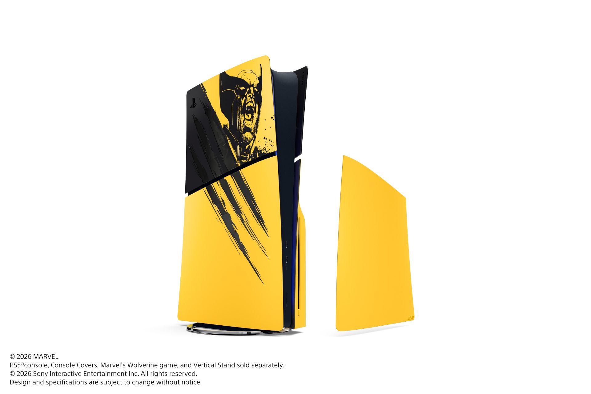 Battle Yellow PS5 console cover with Wolverine artwork