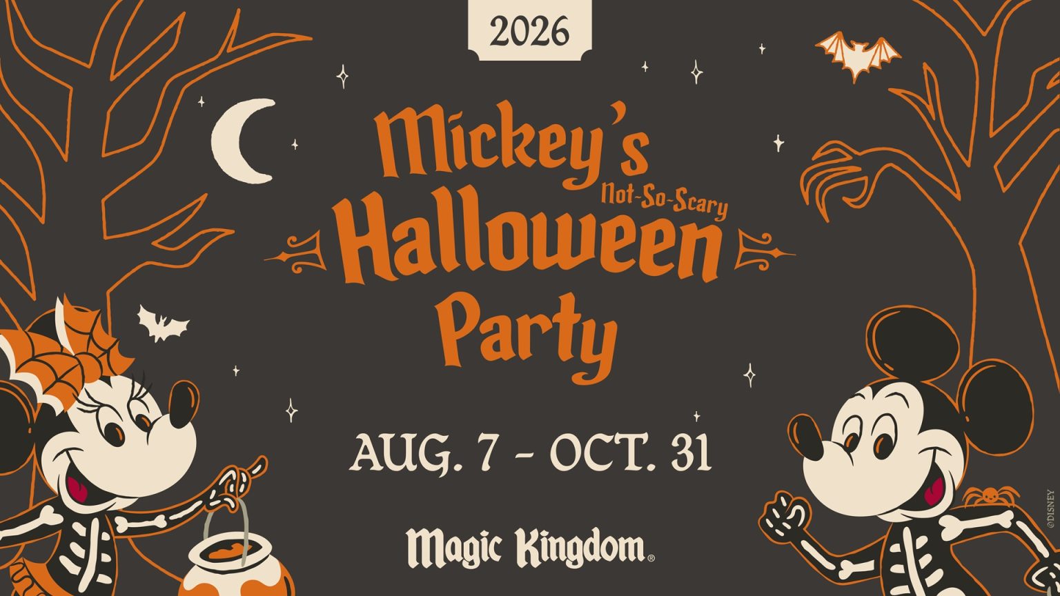 Mickey’s Not-So-Scary Halloween Party 2026 dates and Halloween merchandise