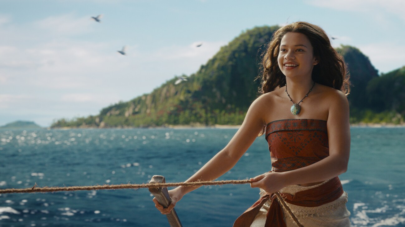 Catherine Laga'aia as Moana in Disney's live-action Moana