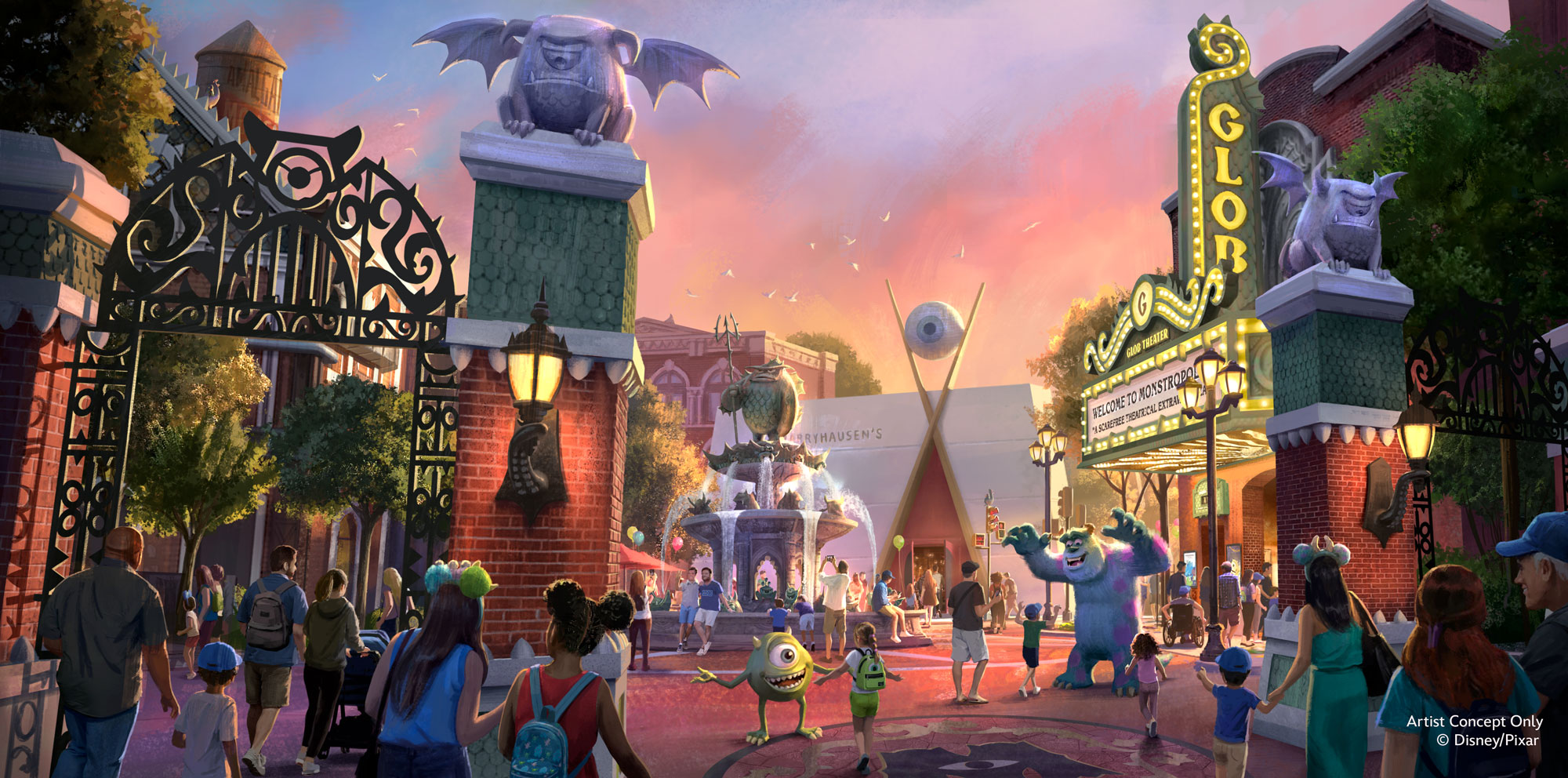 Monstropolis street artwork for Disney Hollywood Studios