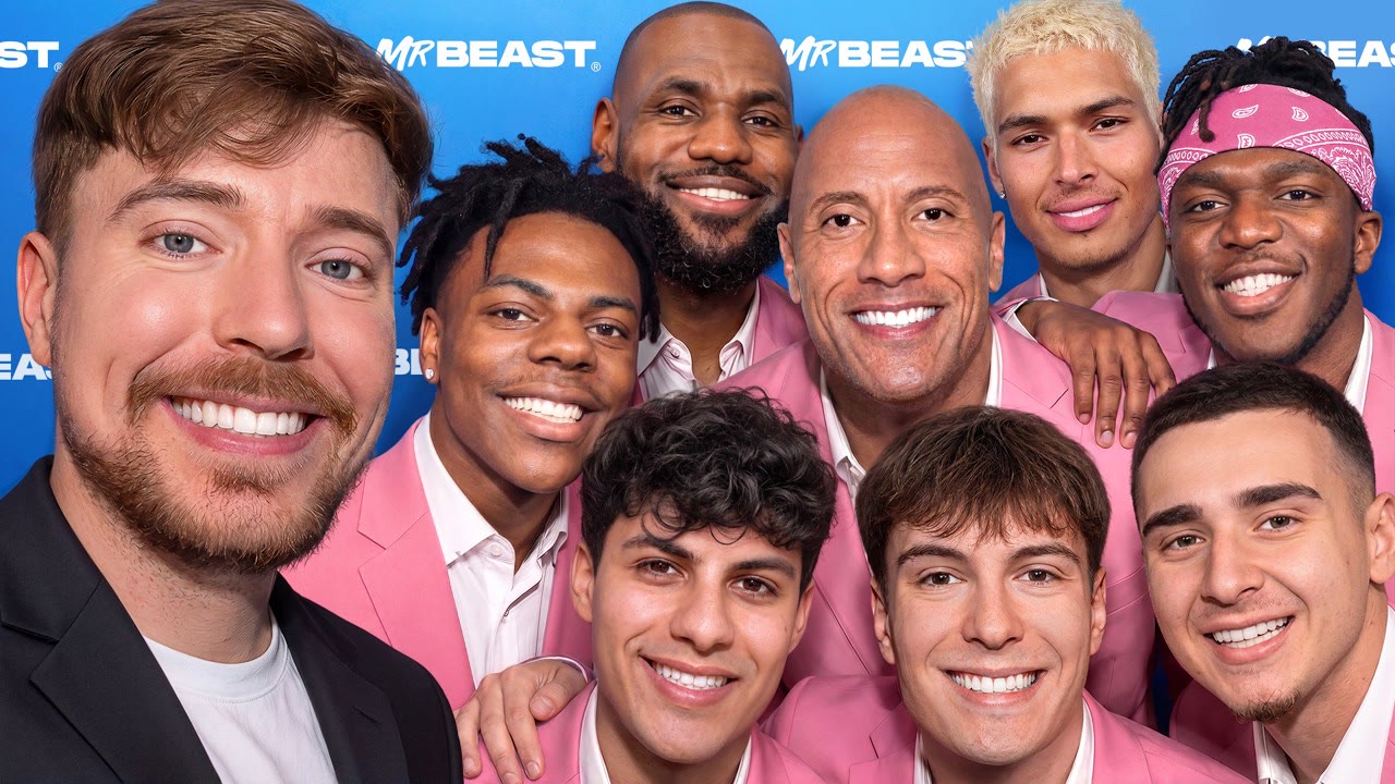 MrBeast with children featured in his 100 wishes video