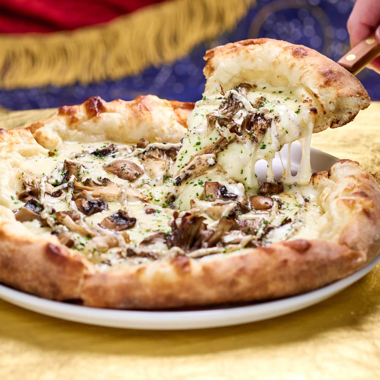 The Giant Mushroom pizza at Pizza Moon