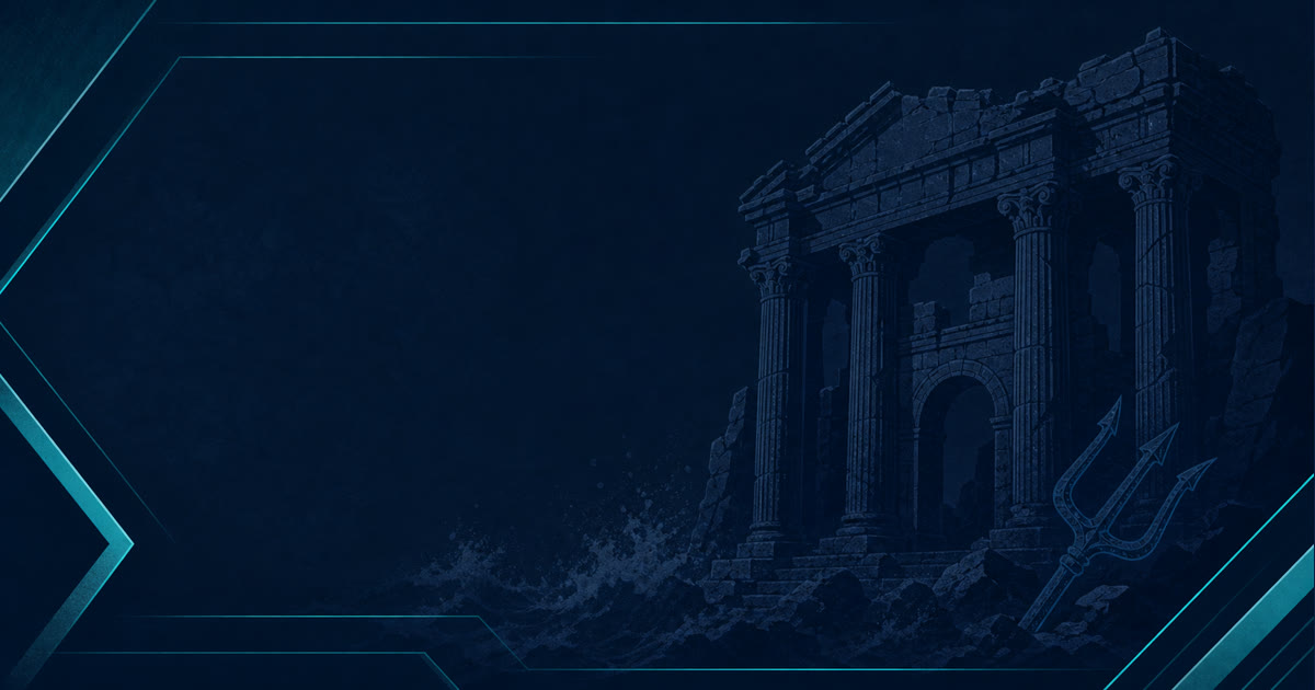 Editorial graphic for Poseidon's Fury trident demolition at Islands of Adventure