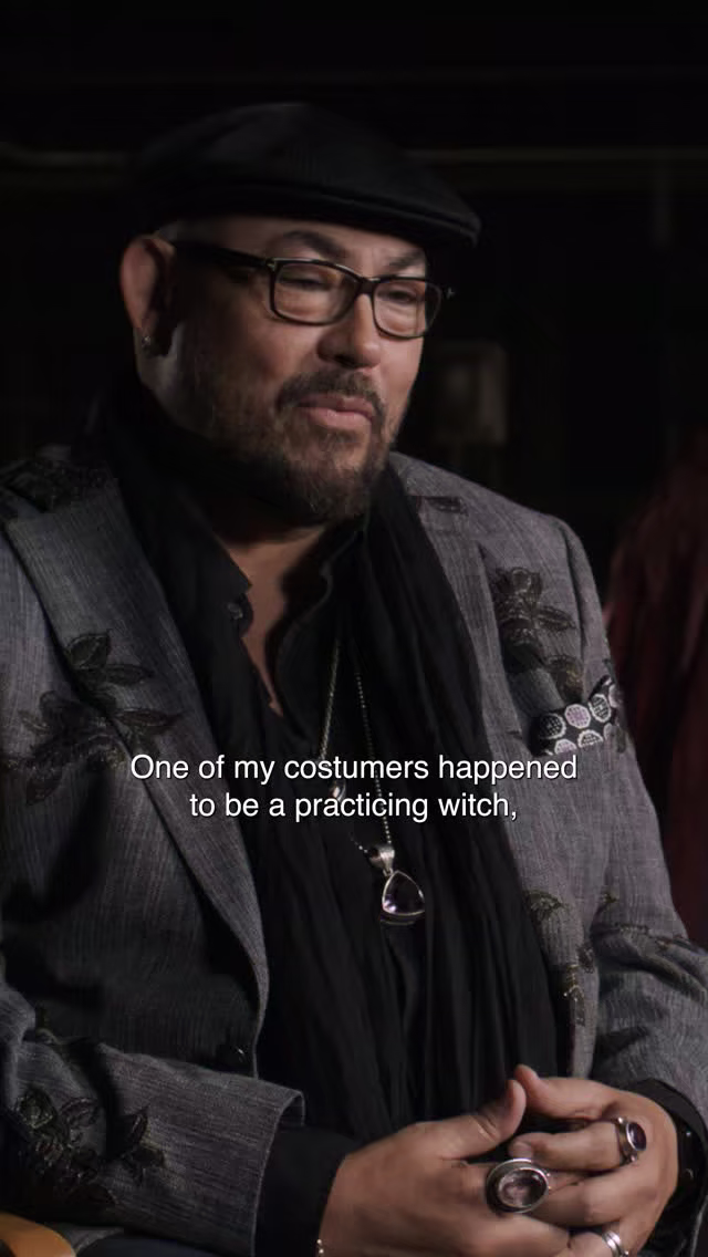 Costume designer Salvador Pérez Jr. in Disney’s Hocus Pocus 2 costume video
