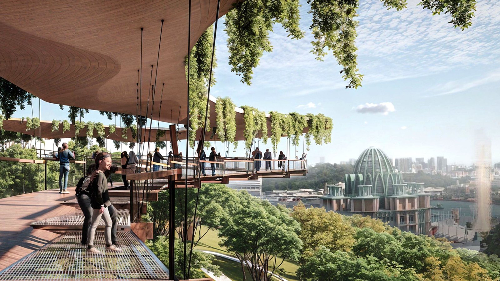 Artist's impression of the sheltered Imbiah Lookout Walk