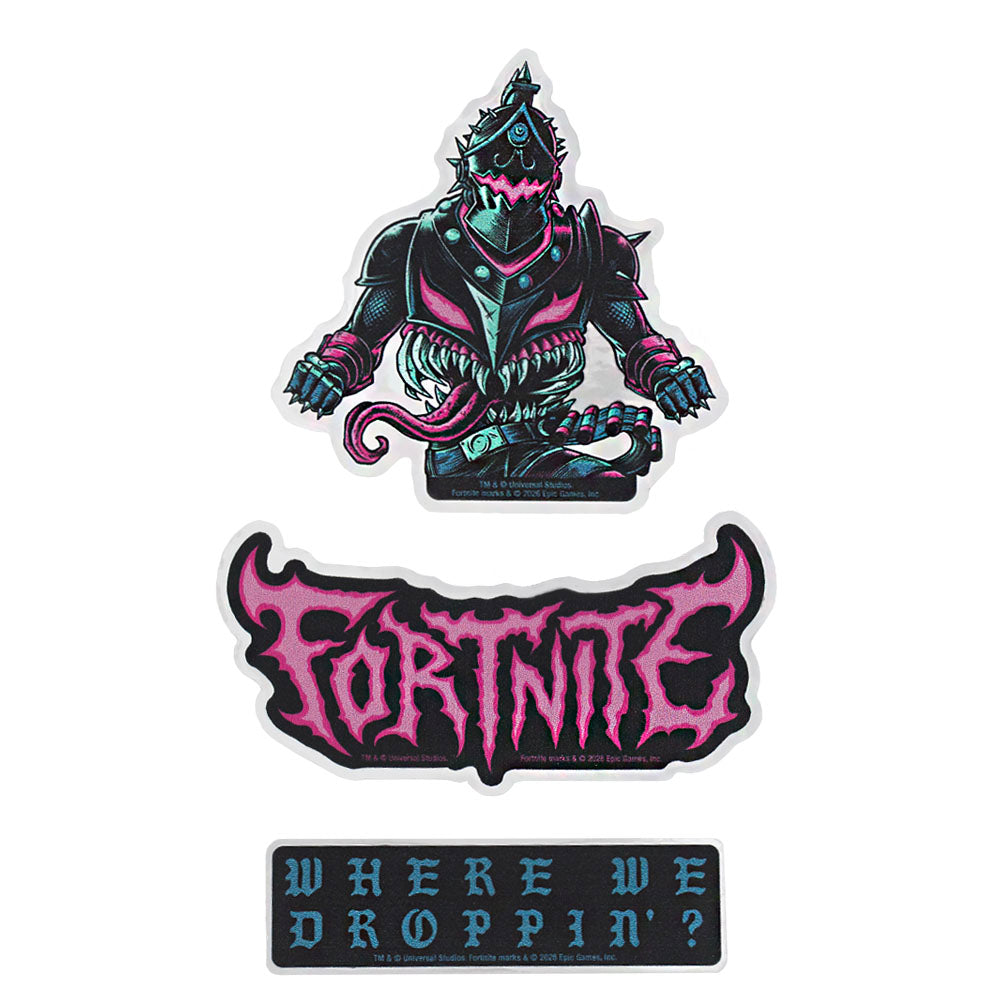 Three-piece Fortnitemares Halloween Horror Nights sticker set