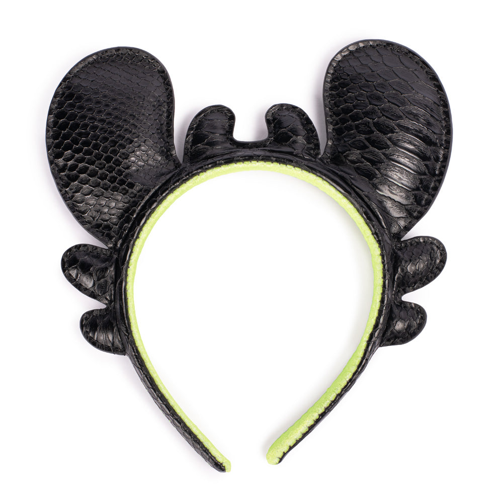 Black Toothless ear and horn headband included with the Loungefly backpack
