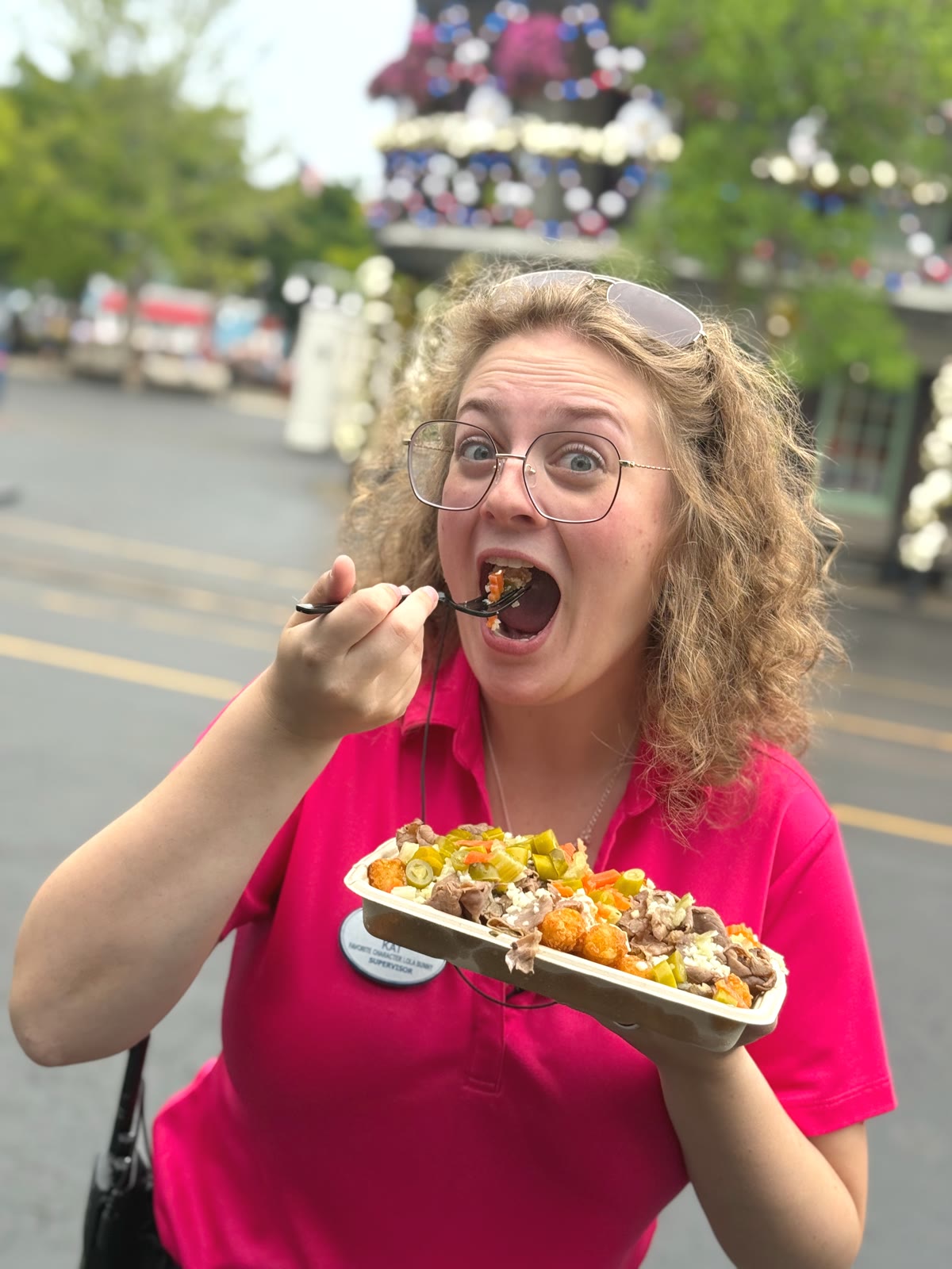 Loaded tater tots at Six Flags Great America's 50th Anniversary Celebration