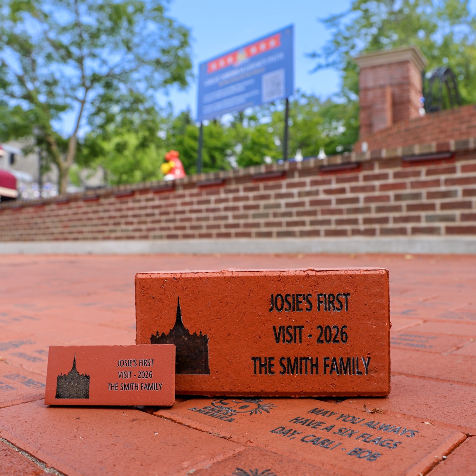 Personalized bricks and a keepsake replica on the Great America Legacy Path
