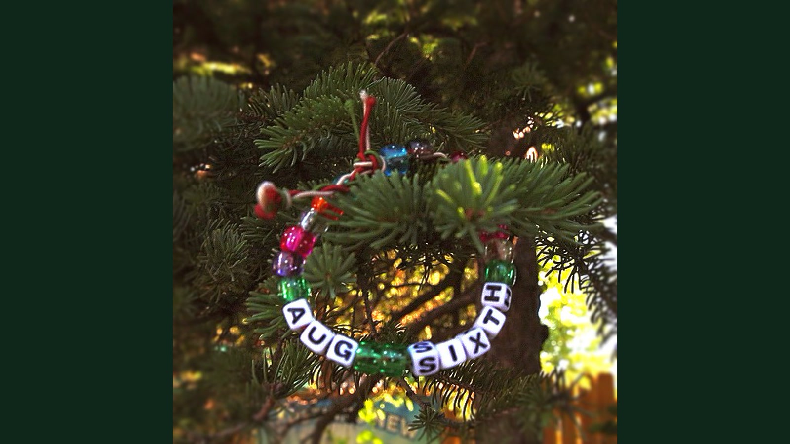 A bracelet in a tree spells Aug Six in Six Flags Great America's teaser
