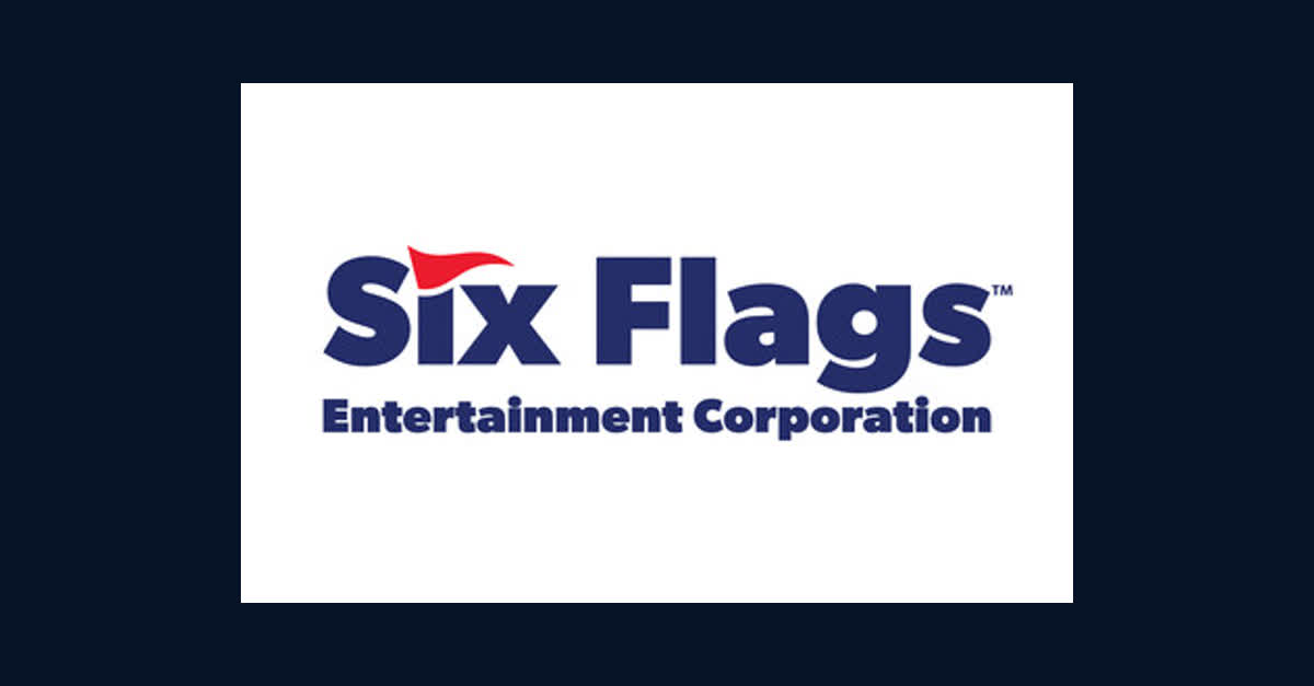 Six Flags Entertainment Corporation logo on a dark CrowdLevels news background