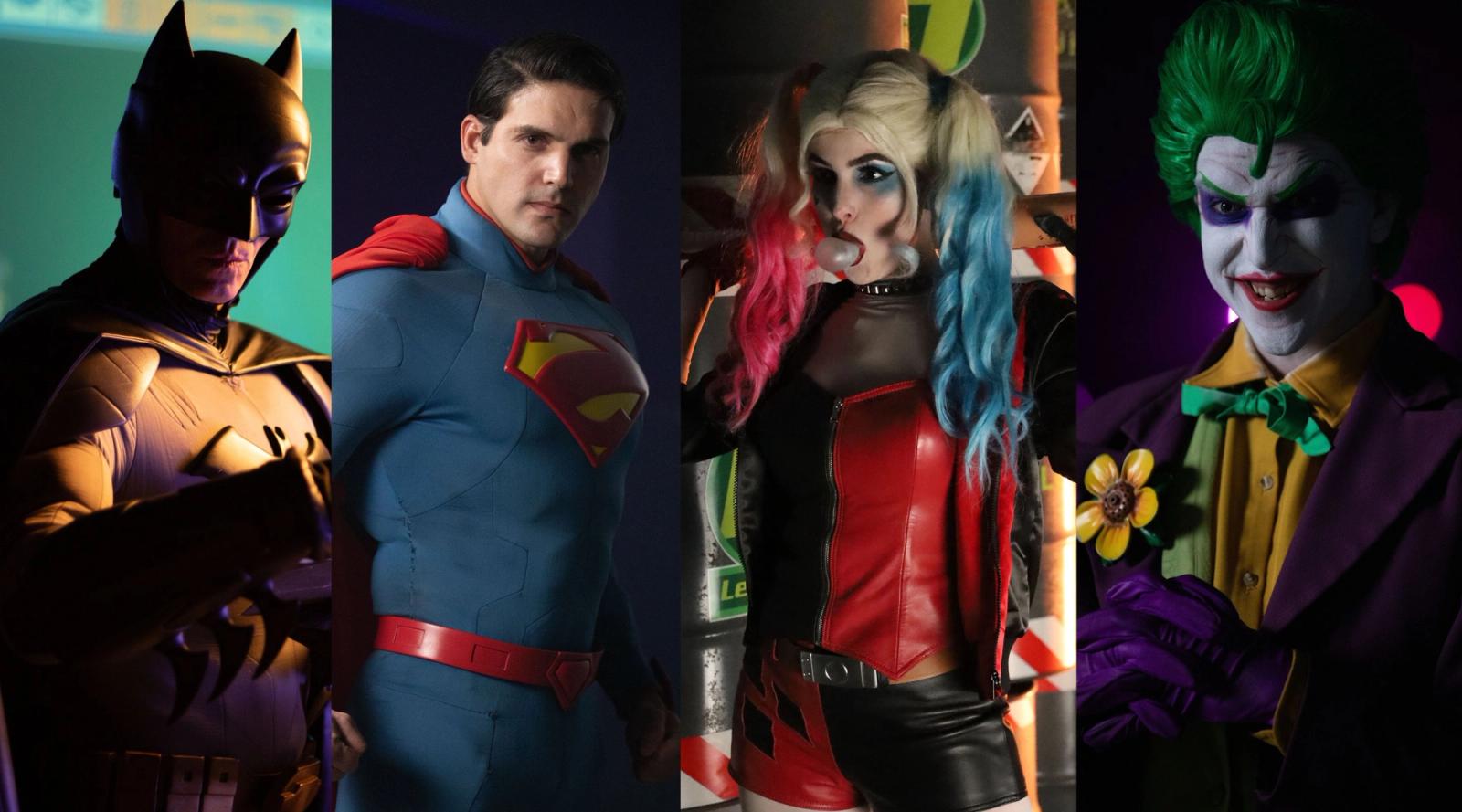 Batman, Superman, Harley Quinn and Joker at Six Flags México