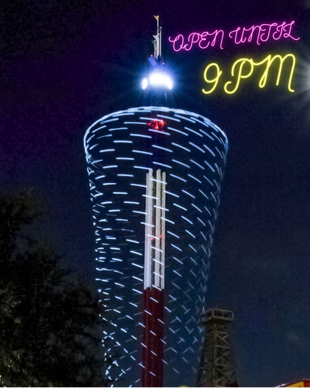 Six Flags Over Texas extra-hour announcement for August 15