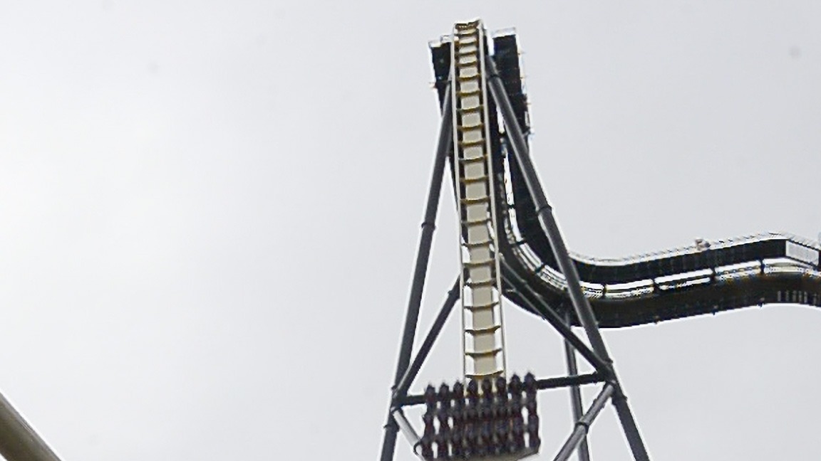 Tormenta Rampaging Run train testing at Six Flags Over Texas
