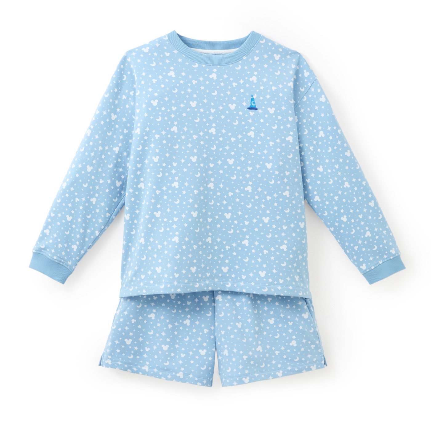 Sorcerer Mickey Mouse Starry Lounge Set with sweatshirt and matching shorts