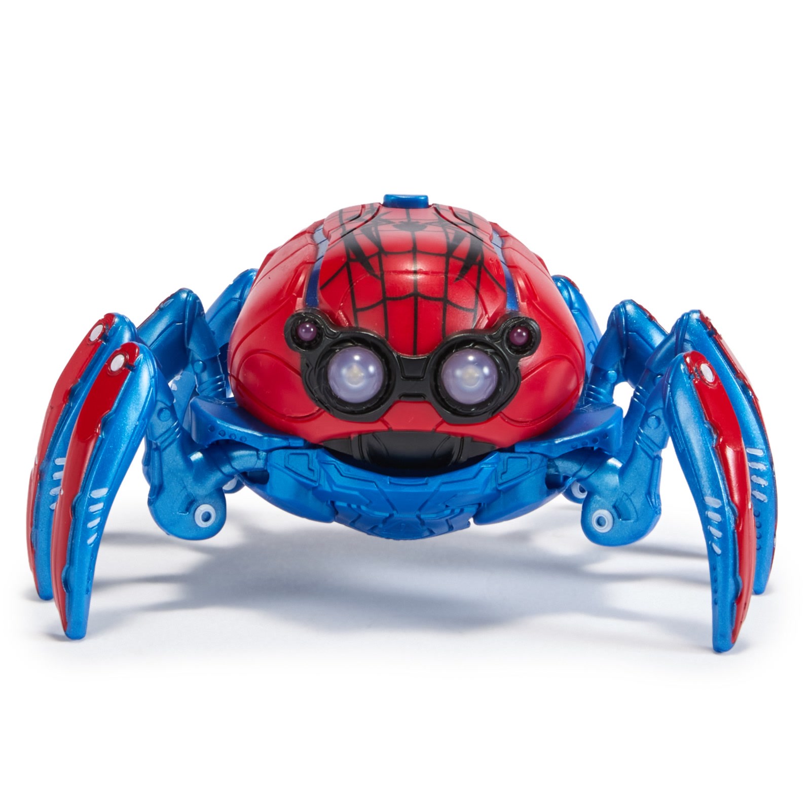 Red and black Spider-Man Mini Spider-Bot with eight blue legs