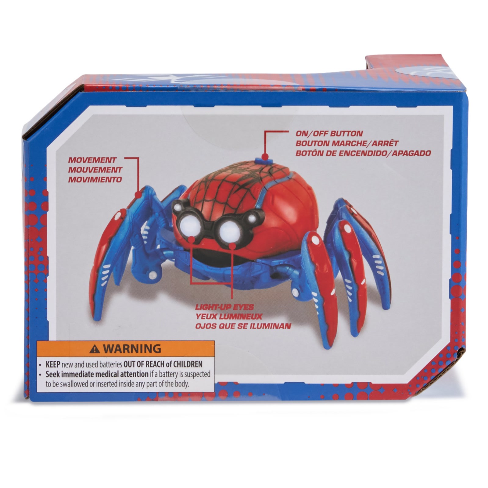 Back of the Spider-Man Mini Spider-Bot package