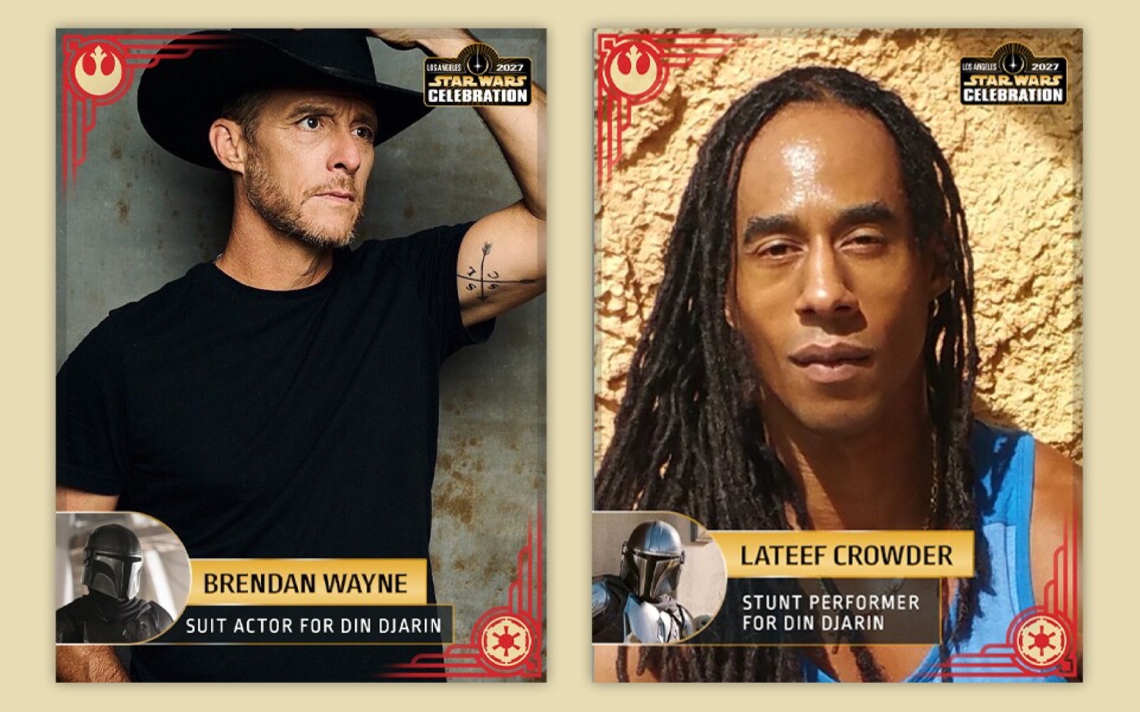 Brendan Wayne and Lateef Crowder in a Star Wars Celebration guest graphic
