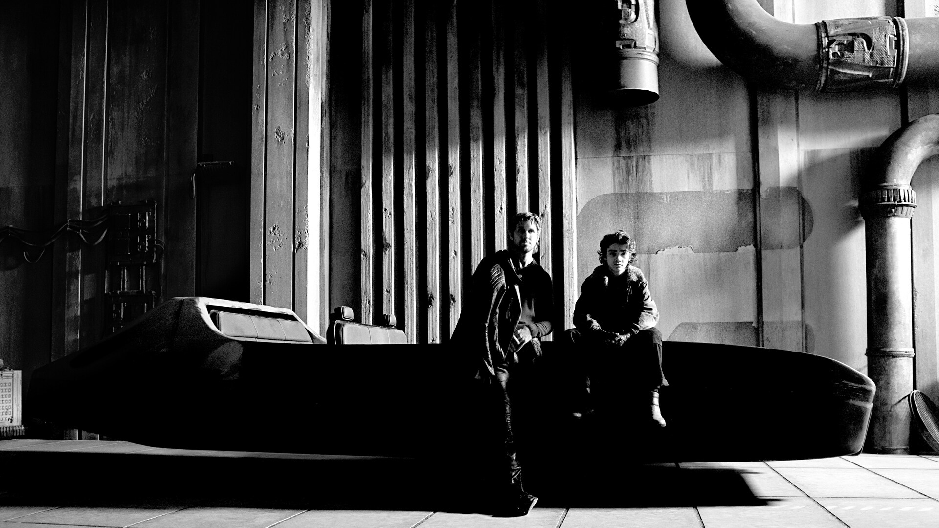Ryan Gosling and Flynn Gray on the set of Star Wars: Starfighter