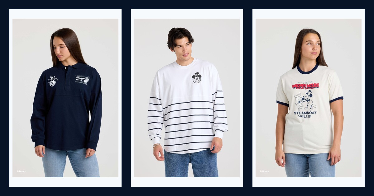 Three Steamboat Willie Disney shirts from Spirit Jersey