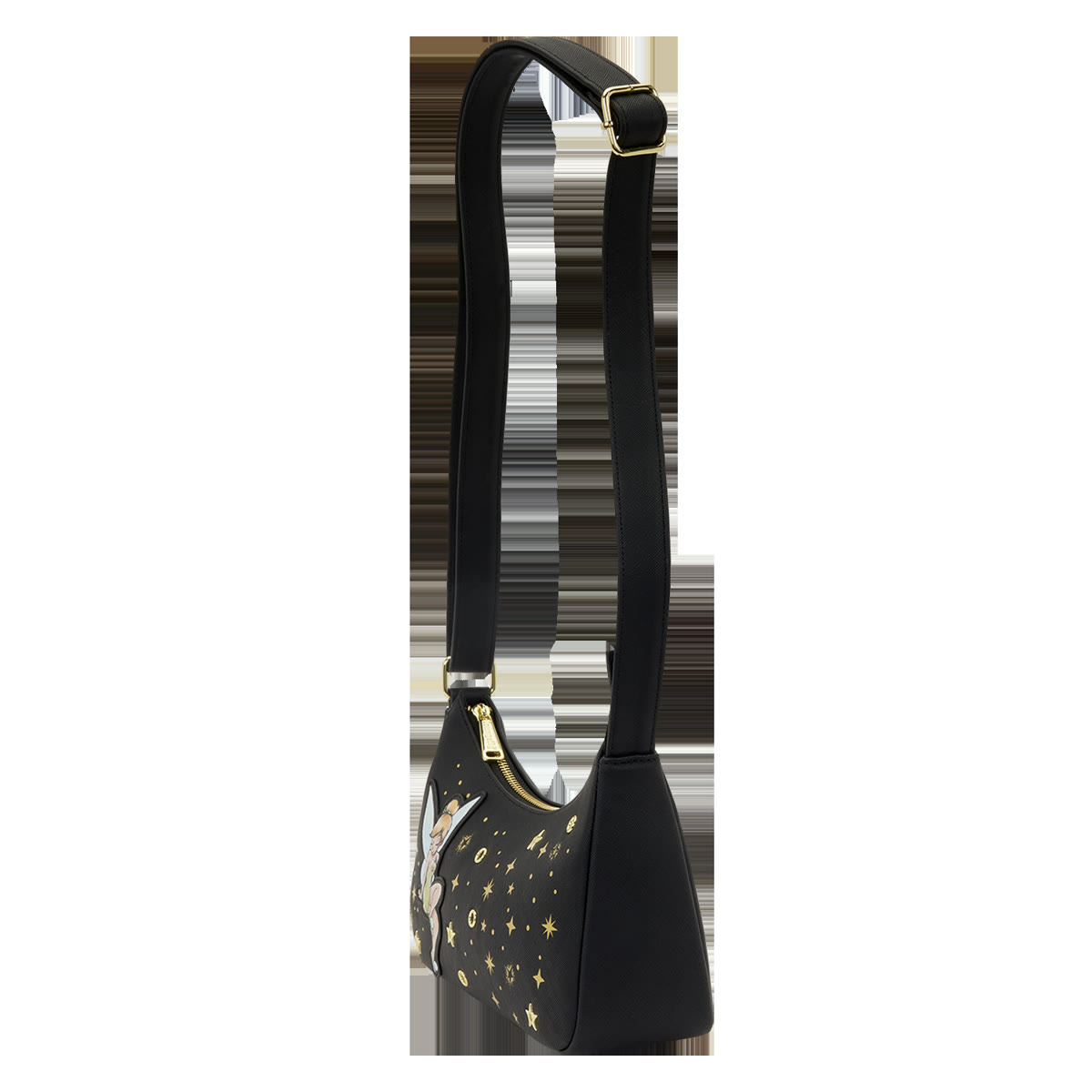 Side profile of the Tinker Bell Pixie Dust crossbody bag
