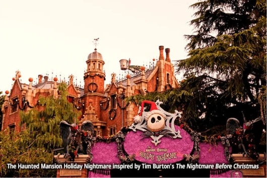 Jack Skellington decoration outside Tokyo Disneyland's Haunted Mansion