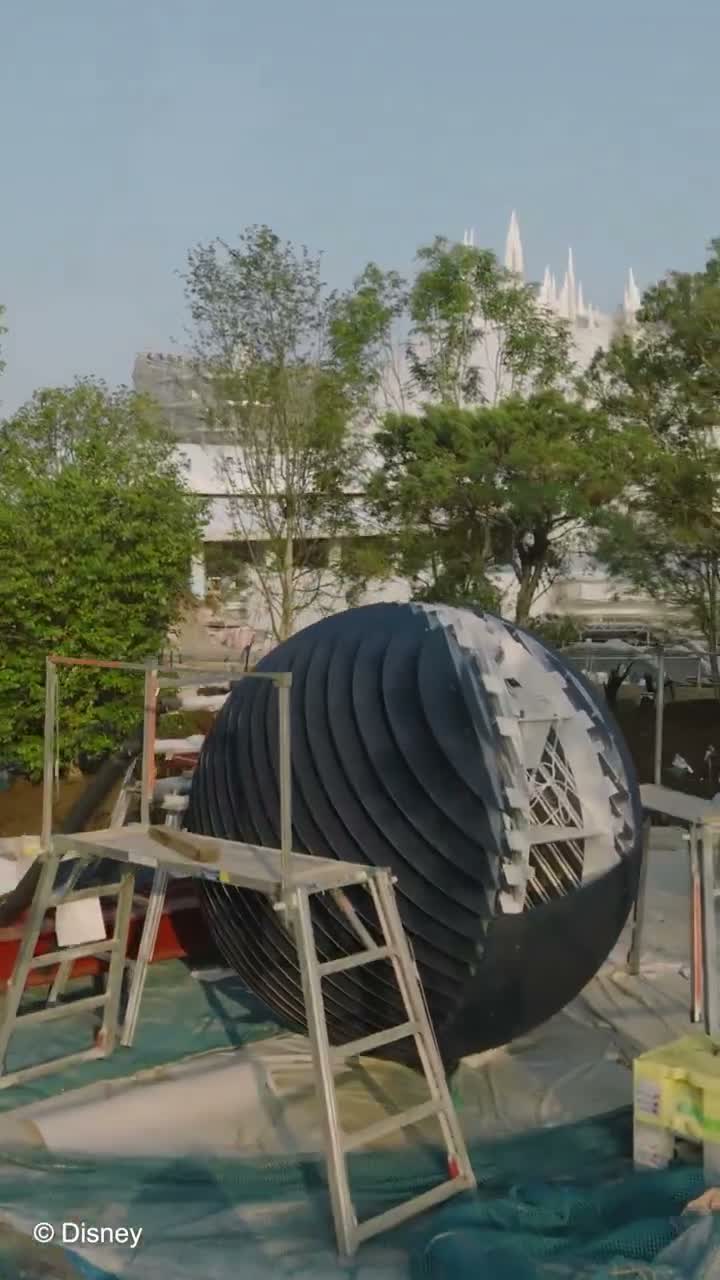 Space Mountain: Earthrise construction at Tokyo Disneyland
