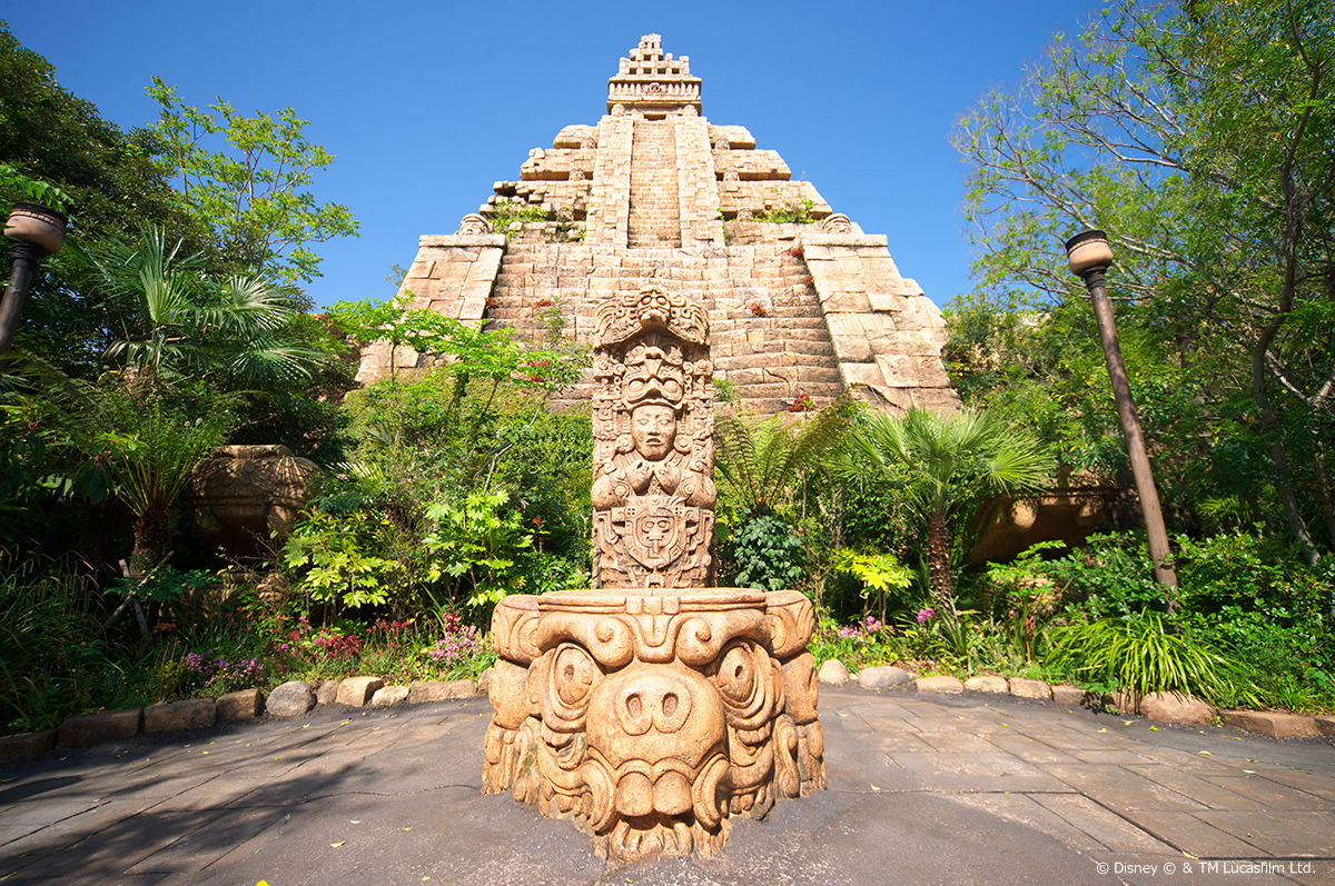 Temple entrance for Indiana Jones Adventure at Tokyo DisneySea