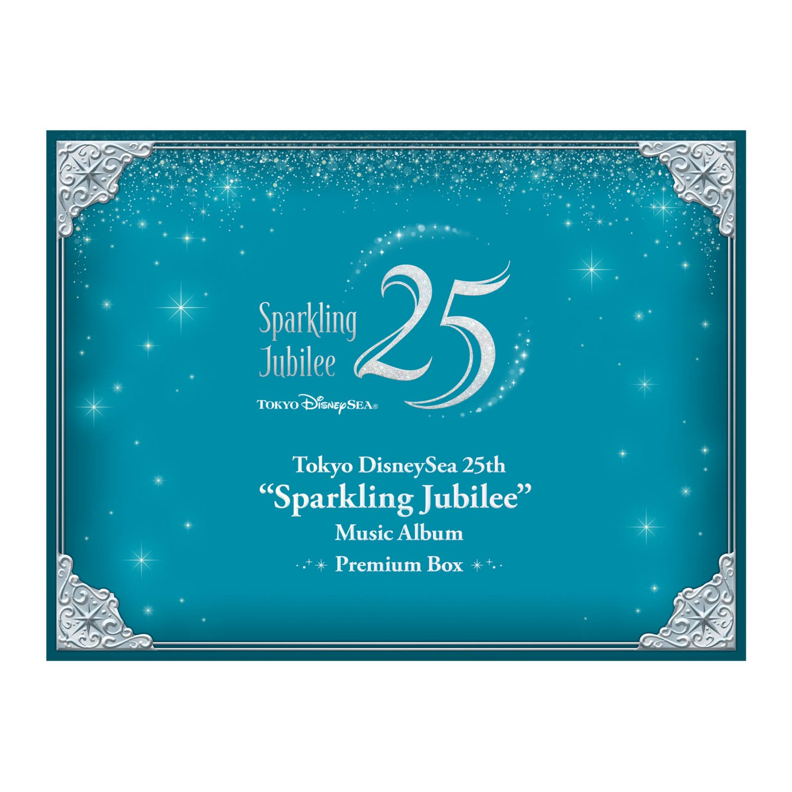 Front panel of the teal Tokyo DisneySea Sparkling Jubilee Premium Box