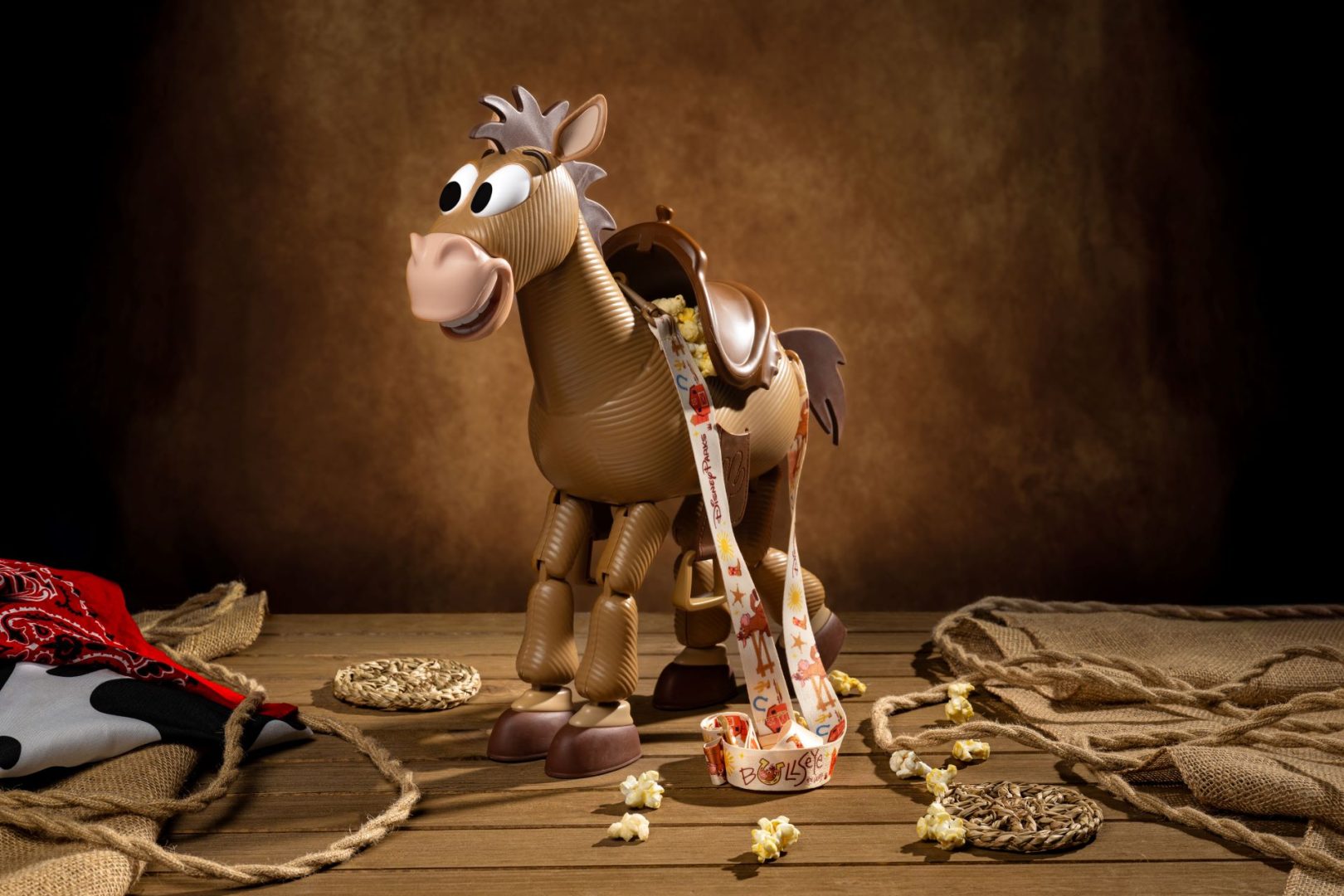 Bullseye popcorn bucket for Toy Story 5 at Disney parks