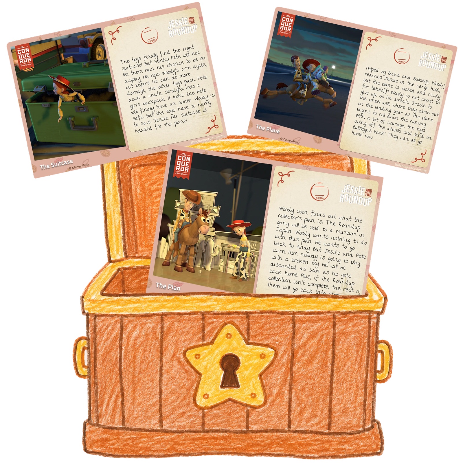 Virtual postcards unlocked during the Jessie challenge