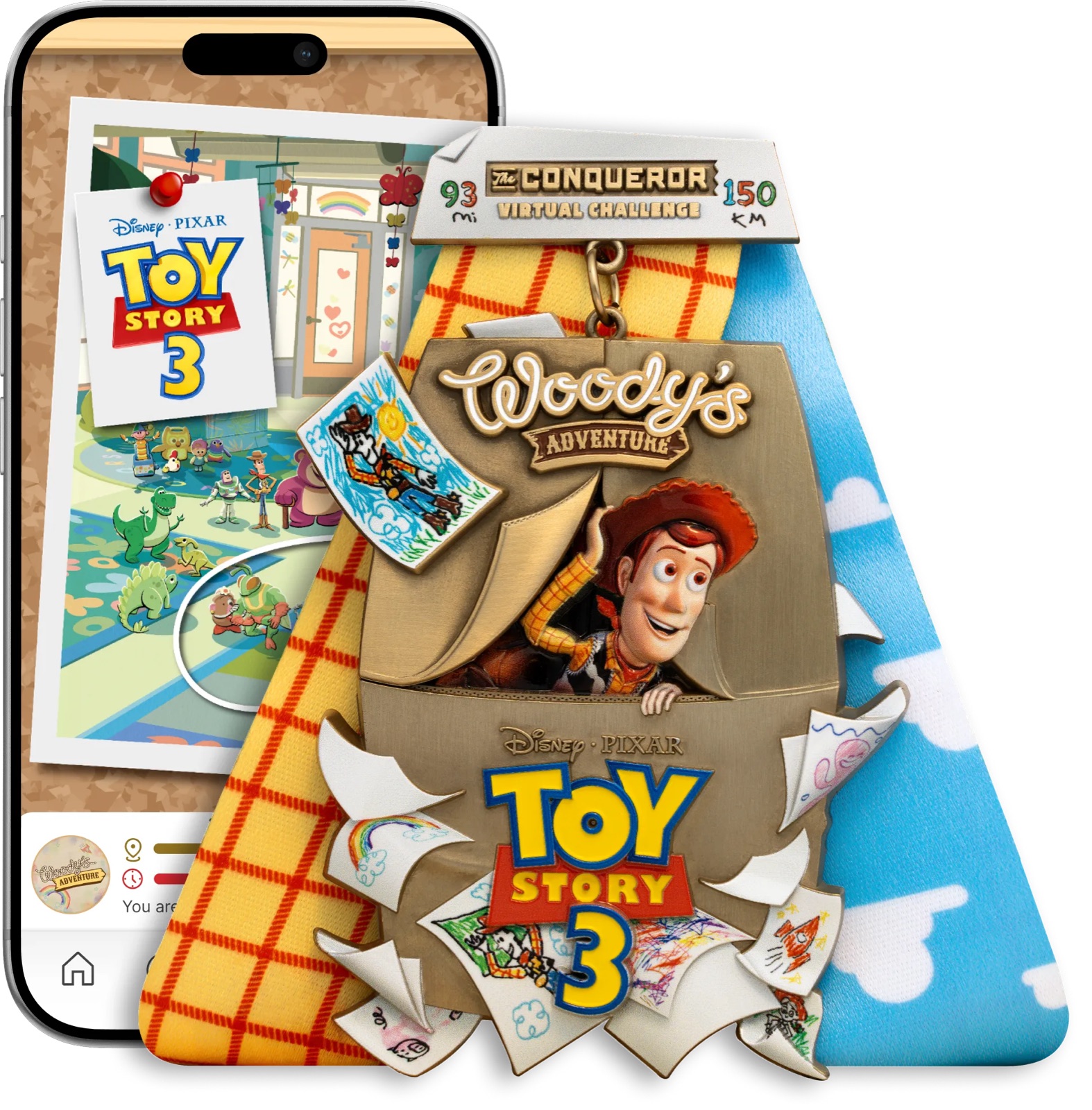 Illustrated map for Woody's Adventure Challenge