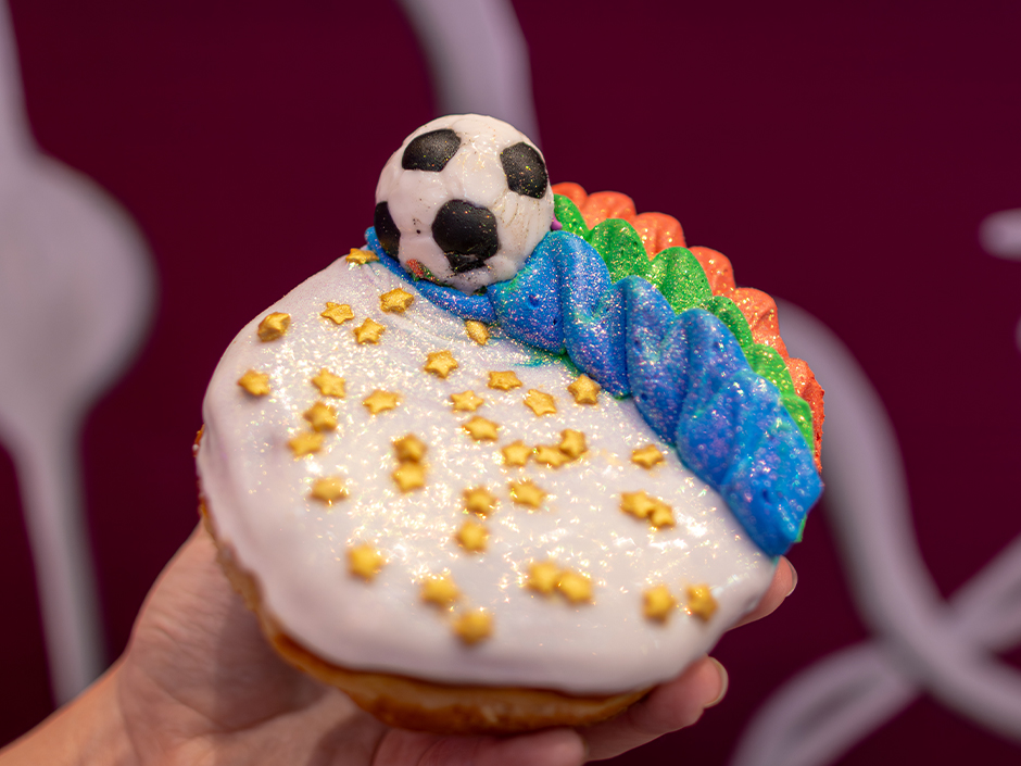 GOOOAALLLL doughnut from Voodoo Doughnut
