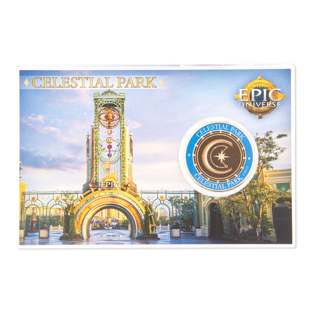 Universal Epic Universe Epic Anniversary Celestial Park collectible coin from Shop Universal