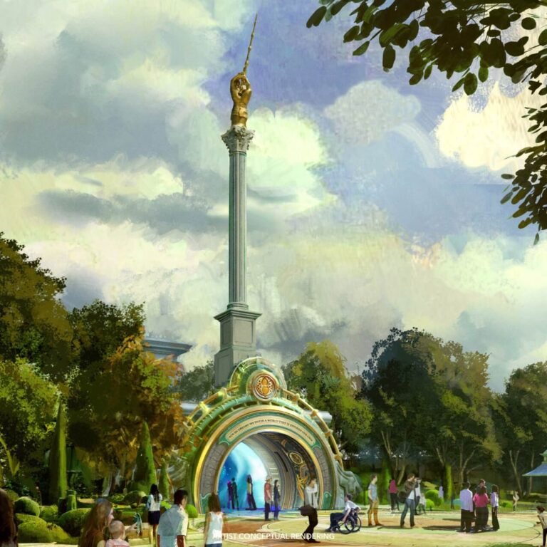 Official rendering of the Ministry of Magic portal at Universal Epic Universe