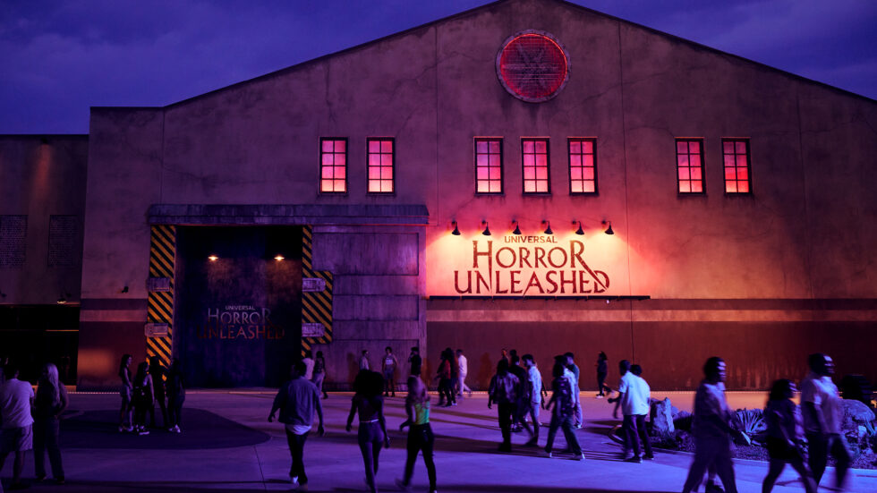Universal Horror Unleashed scareactor inside the Las Vegas horror venue