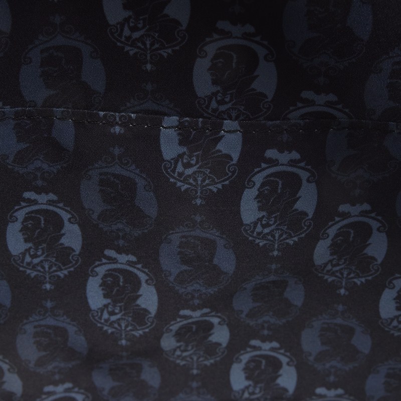 Lining inside the Dracula and Frankenstein crossbody bag