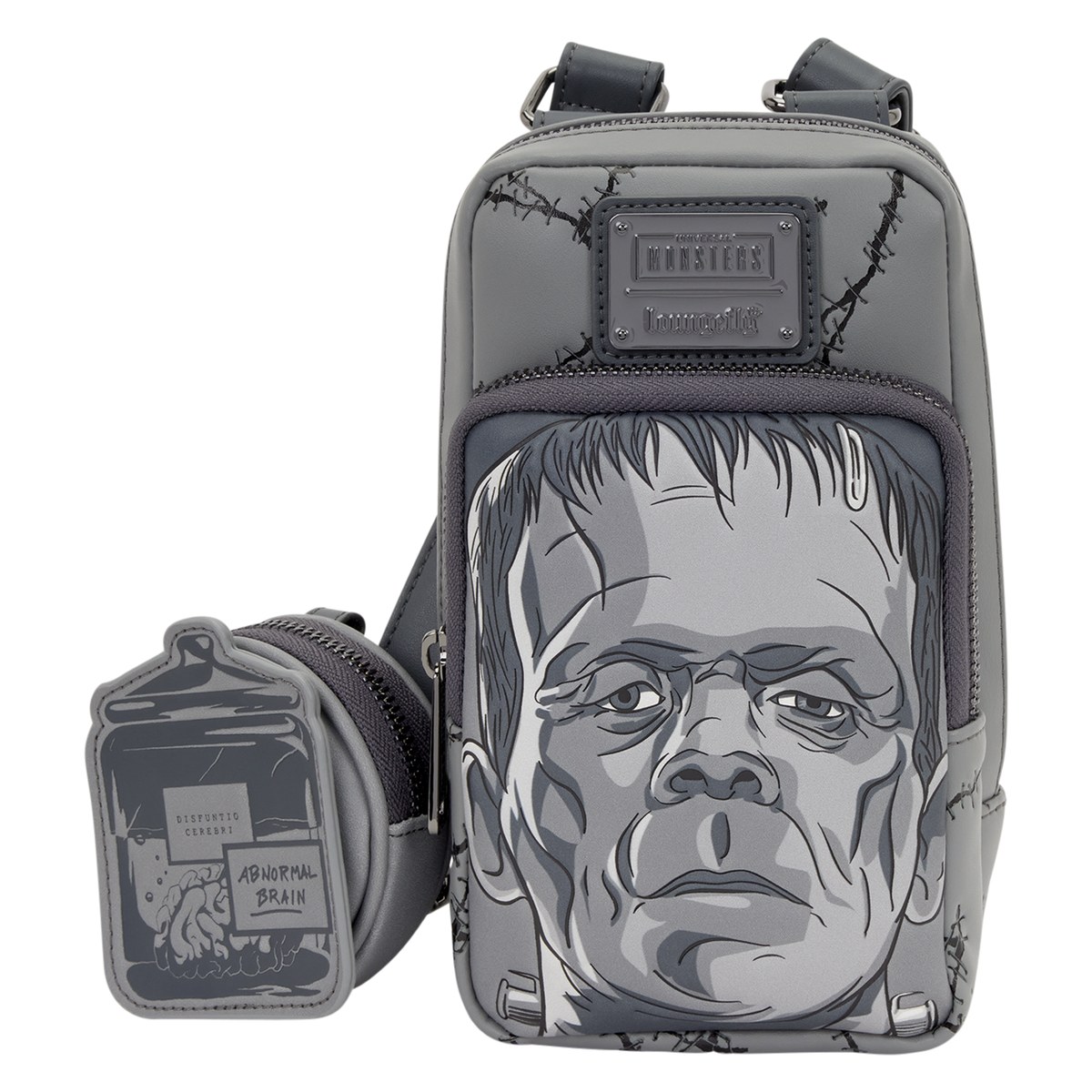 Universal Monsters Frankenstein crossbody bag with detachable coin bag