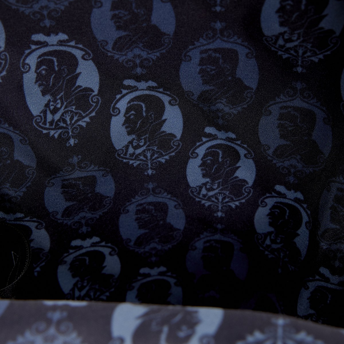 Black and gray lining inside the Frankenstein crossbody bag