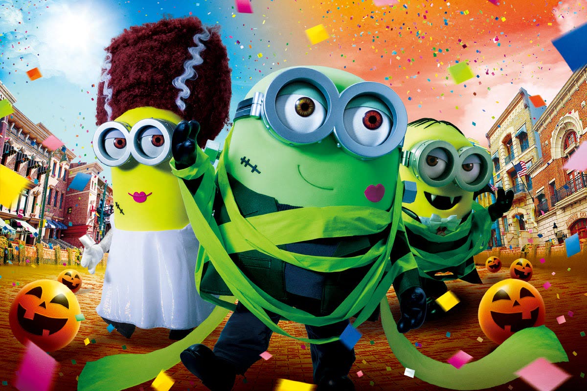 Minion Belloween Party art for Universal Studios Japan 2026 autumn events