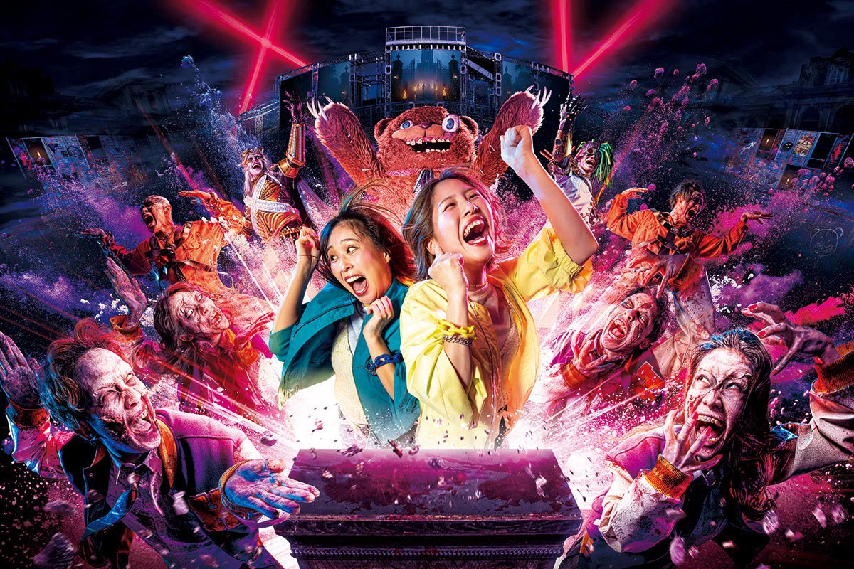Universal Studios Japan Zombie de Dance artwork with dancers and zombies